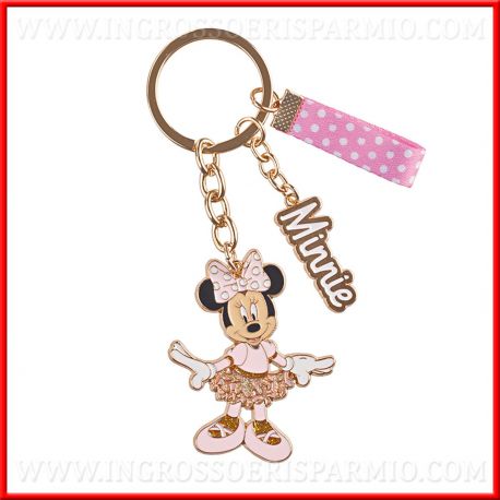 PORTACHIAVI IN METALLO DISNEY CON CIONDOLO MINNIE BALLERINA DISNEY ORIGINALI