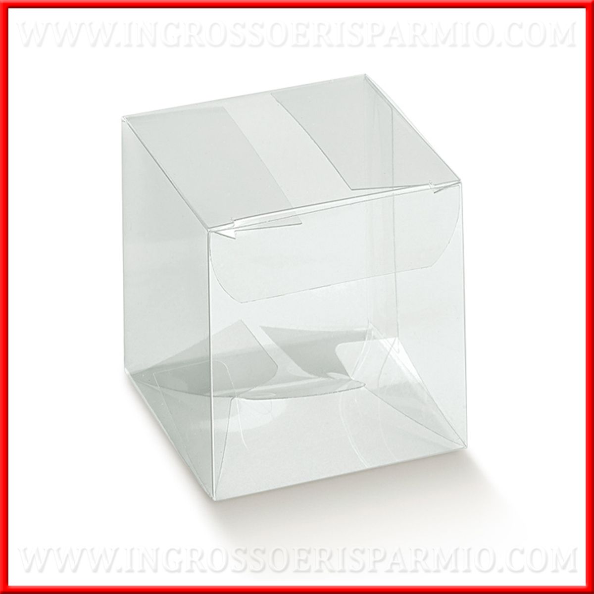scatole pvc plastica trasparente per bomboniere con