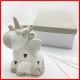 PRUFUMATORE UNICORNO CERAMICA LUCE LED BATTESIMO E COMUNIONE BOMBONIERE BIMBO BIMBA
