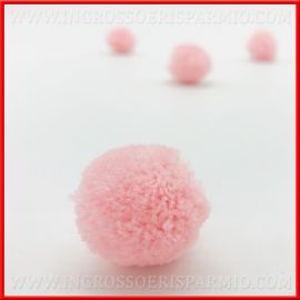 POMPON PICCOLI PELUCHE ROSA BAMBINA FAI DA TE SET 24PZ BOMBONIERE NASCITA FEMMINA