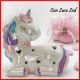 STATUE UNICORNI CON LUCE LED PER BAMBINA PORCELLANA ORIGINALI BOMBONIERE COMUNIONE BATTESIMO