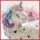 STATUE UNICORNI CON LUCE LED PER BAMBINA PORCELLANA ORIGINALI BOMBONIERE COMUNIONE BATTESIMO