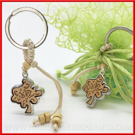 PORTACHIAVI ONLINE ALBERO DELLA VITA LEGNO METALLO PORTA FORTUNA BOMBONIERE ORIGINALI