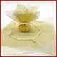 PORTACONFETTI RETE E ORGANZA ORO SACCHETTO CON TIRANTI PORTACONFETTI NOZZE D'ORO CONFETTATA 50 ANNIVERSARIO MATRIMONIO GOLD