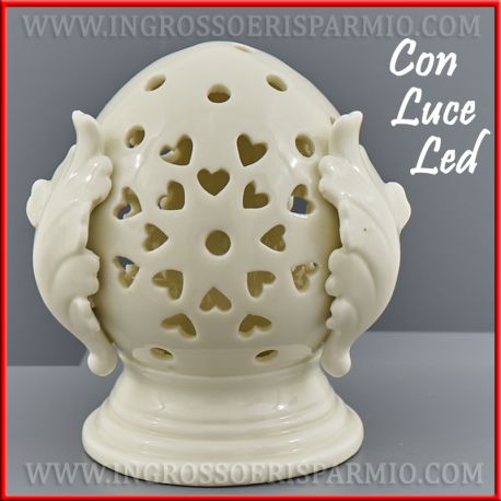LAMPADA PUMO PUGLIESE A LED IN CERAMICA MATRIMONIO INGROSSO TERLIZZI BARI PREZZI BASSI FABBRICA BOMBONIERE 2020 CBR