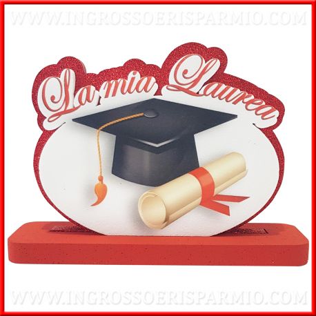 ADDOBBI PER FESTE LAUREA CAPPELLO E PERGAMENA IN POLISTIROLO CENTRO TAVOLA DECORI PREZZI BASSI
