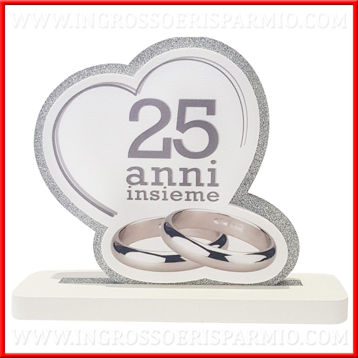 Decorazioni Per Anniversario 25 Anni Insieme Stampa Polistirolo Doni Bomboniere Srl