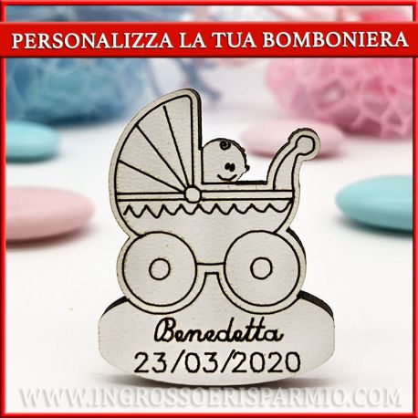 DECORAZIONI LEGNO PERSONALIZZATE PASSEGGINO BABY NASCITA BAMBINO BAMBINA IDEE