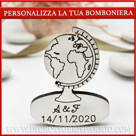 DECORAZIONI A FORMA DI MAPPAMONDO DA PERSONALIZZARE MATRIMONIO LAUREA CON INCISIONE