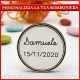 TAG DI LEGNO TONDO CON INCISIONE PERSONALIZZATA PREZZI INGROSSO APPLICAZIONE BOMBONIERE