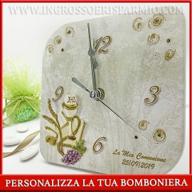 OROLOGIO COMUNIONE IN PELLE PERSONALIZZATO CON NOME BOMBONIERE ORIGINALI UTILI