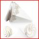 SCATOLINE CONI PORTACONFETTI IN CARTONCINO BIANCO DECORATI CONFETTATE MATRIMONIO NOZZE ARGENTO COMUNIONE SHABBY CHIC MODERNE NEW