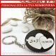 PORTACHIAVI DOPPIO CUORE CON INCISIONE PER NOZZE E PROMESSE PERSONALIZZATI BOMBONIERE MATRIMONIO