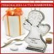 ANGELO BATTESIMO PERSONALIZZATO CON FIALA PORTA CONFETTI / ESSENZE PROFUMATORE BOMBONIERE COMUNIONE