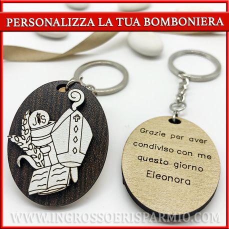 PORTA CHIAVI ORIGINALI SIMBOLI SACRI COMUNIONE E CRESIMA BOMBONIERE PERSONALIZZATE A PREZZI BASSI