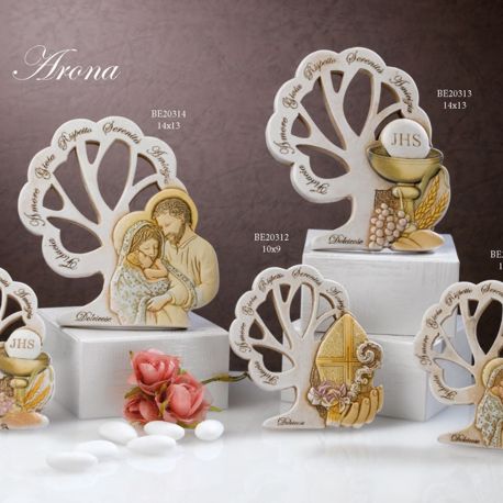 QUADRETTI BATTESIMO, COMUNIONE E CRESIMA RESINA DOLCICOSE BOMBONIERE SACRE LINEA ARONA