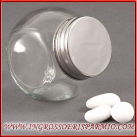 BOMBONIERE BARATTOLINI VETRO ERMETICI VASETTI CONTENITORI PORTACONFETTI PORTASPEZIE MATRIMONIO BATTESIMO NASCITA LAUREA