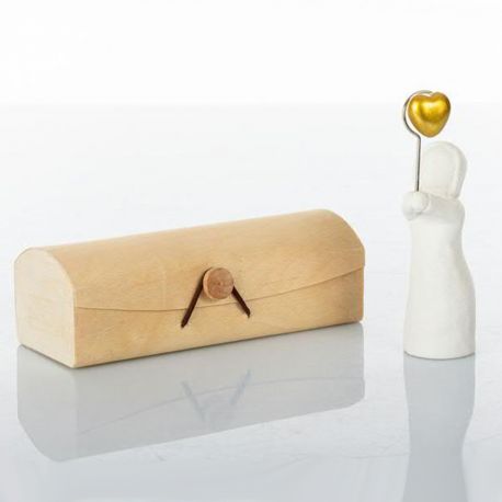 STATUINA BIMBA CON ASTA PORTAFOTO IDEE SOLIDALI CUOREMATTO SEGNAPOSTO BOMBONIERE COMUNIONE