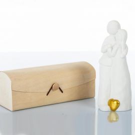 COPPIA LUI LEI SPOSI INNAMORATI CON CUORE MATRIMONIO SOLIDALI BOMBONIERE NOZZE CUOREMATTO