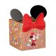 SCATOLETTE IN CARTONE PER CONFETTI MINNIE FIOCCO E ORECCHIE CON FIORI BOMBONIERE DISNEY NASCITA PRIMO COMPLEANNO