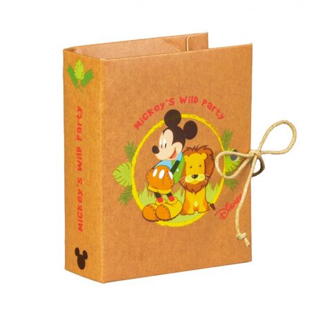 LIBRO PORTACONFETTI TOPOLINO FESTE COMPLEANNO TEMA GIUNGLA DISNEY CONFETTATA BOMBONIERE ORIGINALI