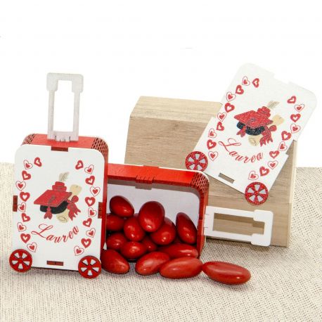 SCATOLINA VALIGETTA / TROLLEY PER CONFETTATA LAUREA ONLINE