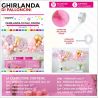 KIT PALLONCINI ROSA E ORO STRUTTURA GHIRLANDA DECORAZIONE