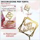 DECORAZIONI TORTE TOPPER "HAPPY BIRTHDAY" COLORE ORO
