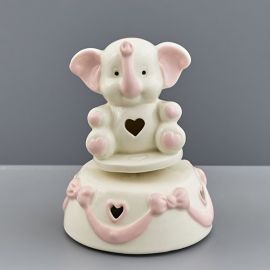 ELEFANTINI BATTESIMO BAMBINA CARILLON CERAMICA NOVITA'