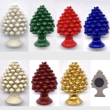 CALAMITA PIGNA SICILIANA COLORATA PORTAFORTUNA MAGNETE SEGNAPOSTO ARTIGIANALE