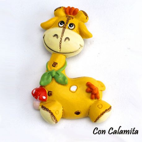 CALAMITA GIRAFFA RICORDINO NASCITA BATTESIMO IDEA REGALO BOMBONIERE COMPLEANNO MASCHIO FEMMINA