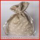 SACCHETTINI PORTACONFETTI SHABBY CHIC BOMBONIERE MATRIMONIO IN COTONE A POIS BEIGE NOZZE WEDDING