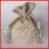 SACCHETTINI PORTACONFETTI SHABBY CHIC BOMBONIERE MATRIMONIO IN COTONE A POIS BEIGE NOZZE WEDDING