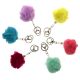 PORTACHIAVI PON PON PELUCHE PELLICCIA COLORATI GADGETS PER BORSE COMPLEANNO PENSIERINI
