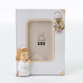 CORNICI PORTAFOTO PRIMA COMUNIONE BAMBINA CON SIMBOLI COMUNIONE