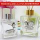 BOTTIGLIE IN VETRO PER PROFUMATORI PERSONALIZZABILI COMUNIONE BIMBO/BIMBA BOMBONIERE BALLERINA CALCIATORE