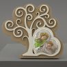 ALBERO DELLA VITA IN LEGNO CON ANGELO CUSTODE IDEE BATTESIMO ORIGINALI MASCHIO FEMMINA BOMBONIERE
