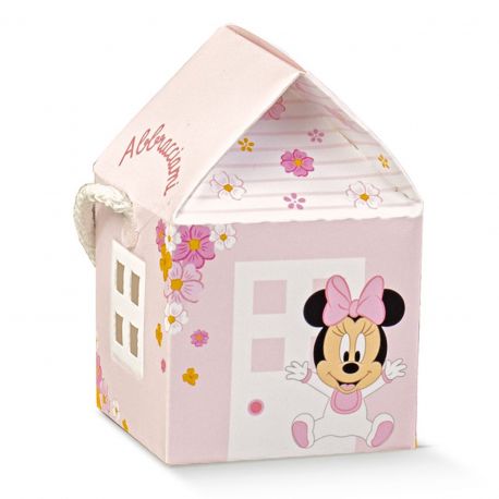 SCATOLINE CASETTE PORTACONFETTI MINNIE CONFETTATA DISNEY BATTESIMO NASCITA FEMMINUCCIA BOMBONIERE
