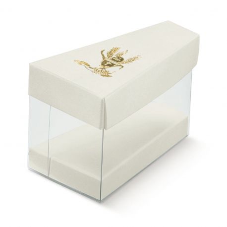 SCATOLINE FETTE TORTA COMUNIONE CON SERIGRAFIA DORATA IDEE CONFETTATA ORIGINALI FAI DA TE