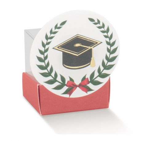 SCATOLINE PER CONFETTI LAUREA PVC E CARTONCINO IDEE ECONOMICHE CONFETTATA CORONA D'ALLORO FAI DA TE