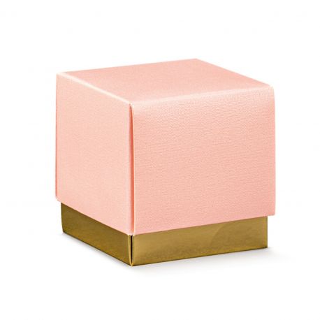 PORTACONFETTI IN CARTONCINO ROSA CIPRIA E ORO SCATOLINE 2022 MATRIMONIO NOZZE BATTESIMO COMPLEANNO NASCITA