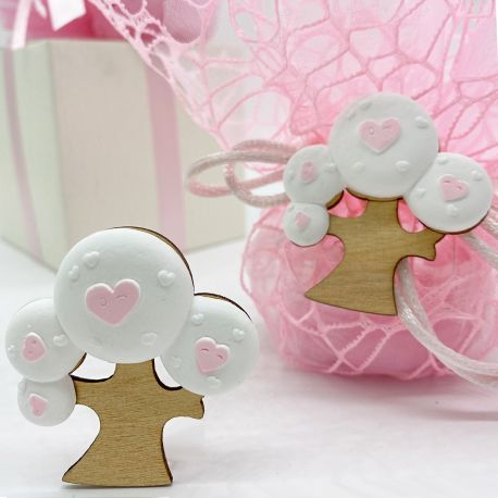 DECORAZIONI ALBERELLI ROSA CUORI GESSETTI BOMBONIERE ECONOMICHE ACCESSORI APPLICAZIONI