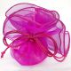 SACCHETTO FUCSIA ECONOMICO DOPPIO VELO IN ORGANZA CON TIRANTE CONFETTATA PORTACONFETTI STOCK ONLINE INGROSSO FEMMINA BIMBA
