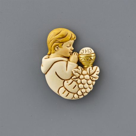 MAGNETI BAMBINO IN PREGHIERA BOMBONIERE COMUNIONE MASCHIETTO