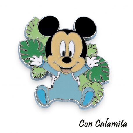 CALAMITE DISNEY TOPOLINO CON FOGLIE VERDI ACCESSORI BOMBONIERE E CONFETTATE ORIGINALI NASCITA COMPLEANNO BIMBO