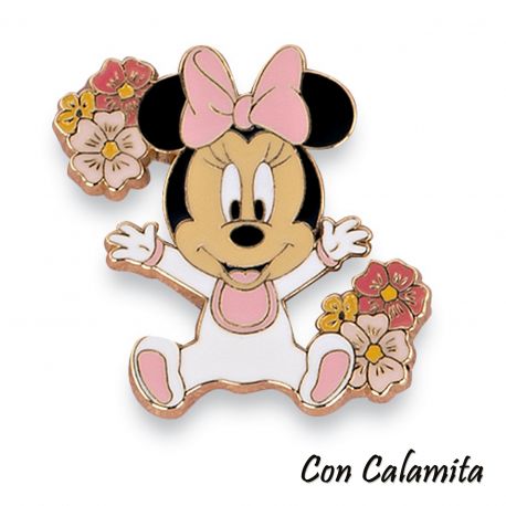 MAGNETI DISNEY MINNIE CON FIORELLINI BOMBONIERE E CONFETTATE ORIGINALI FEMMINUCCIA NASCITA BATTESIMO 1 ANNO