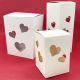SCATOLE BIANCHE CON LED PER LANTERNE E CUORI PER BOMBONIERE FAI DA TE ORIGINALI
