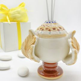 Oggettistica per bomboniere Serie Papillon Crema Zuccheriera cuore in ceramica in scatola regalo 