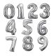 PALLONCINI IN MYLAR ARGENTO NUMERI DA 0 A 9 ARTICOLI PER FESTE PARTY ED EVENTI
