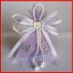 SACCHETTI PORTACONFETTI LILLA NOZZE CUORE INIZIALI STRASS CONFETTATA MATRIMONIO SEGNAPOSTO